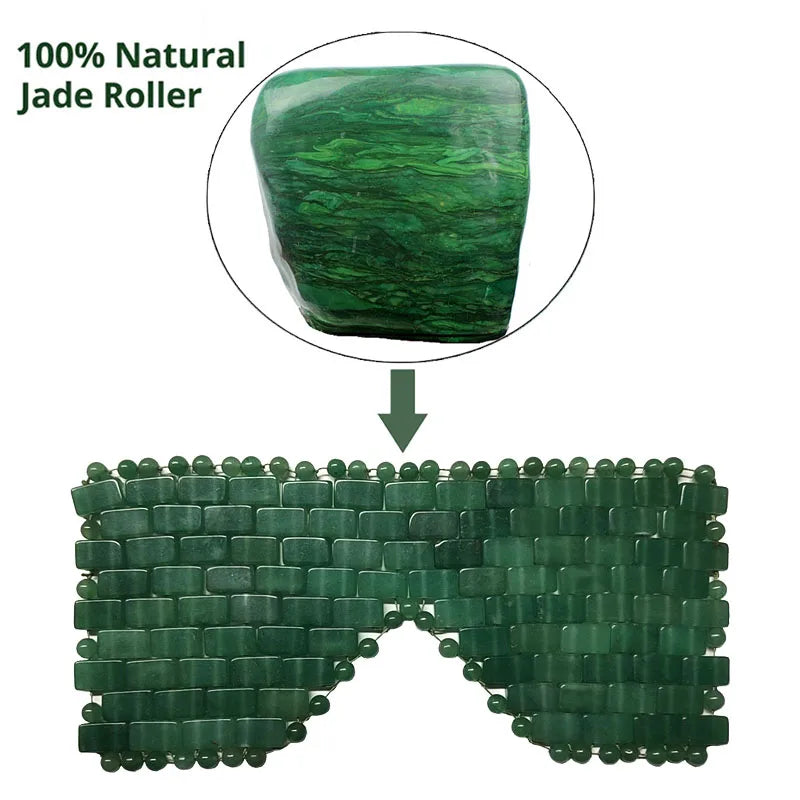 Kit Premium de Jade - Máscara Refrescante, Rolo Facial e Gua Sha