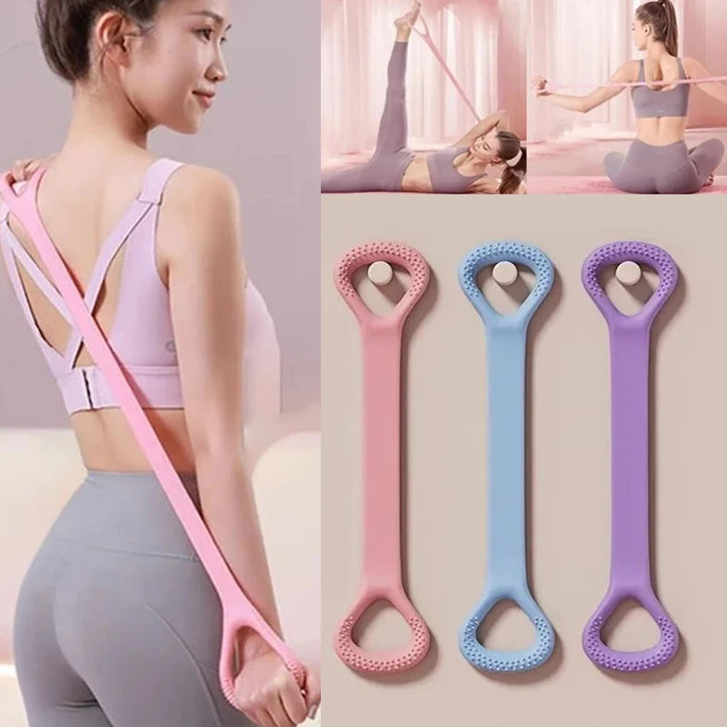 Faixa Elástica de Yoga Figura 8 - Alongamento e Flexibilidade