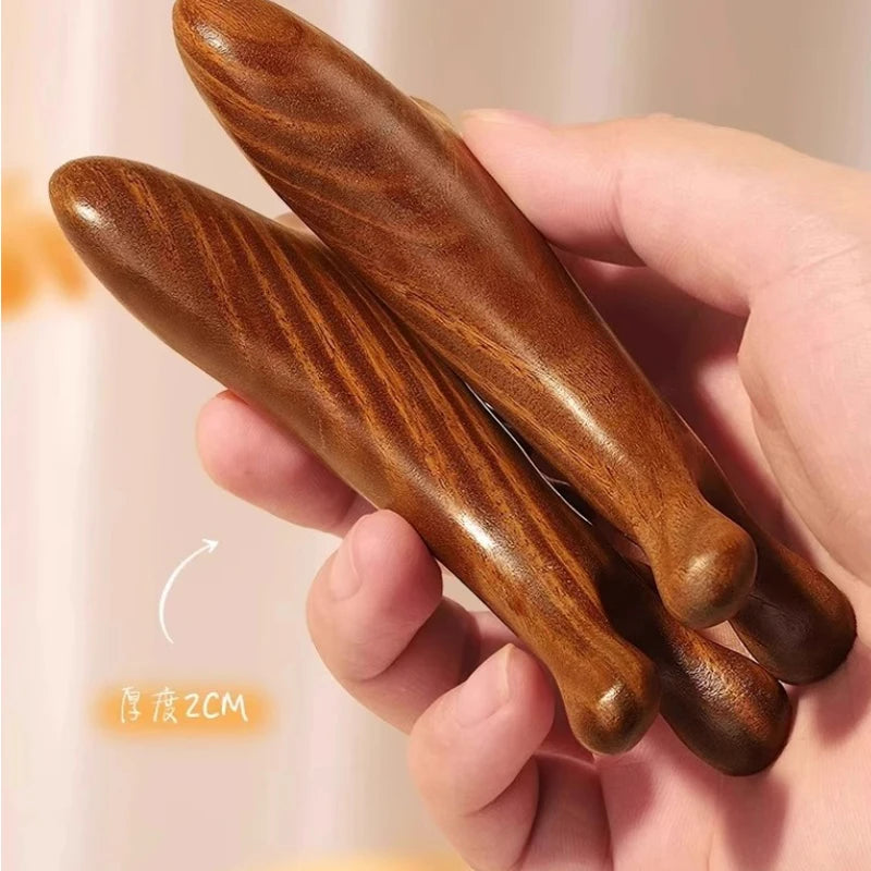 Kit Massageador 4 em 1 de Sândalo - Cabeça, Pescoço, Rosto e Acupontos