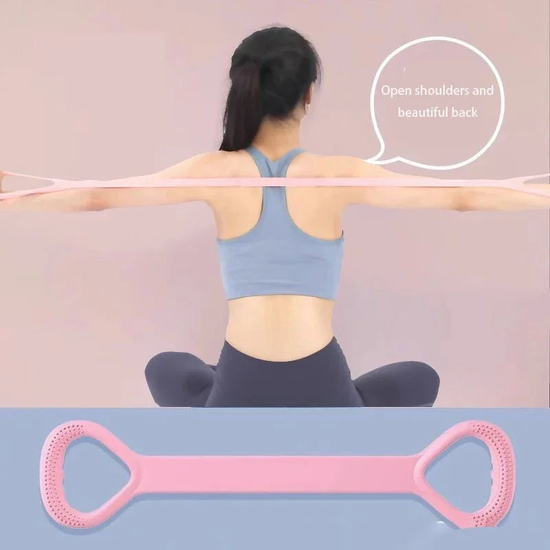 Faixa Elástica de Yoga Figura 8 - Alongamento e Flexibilidade
